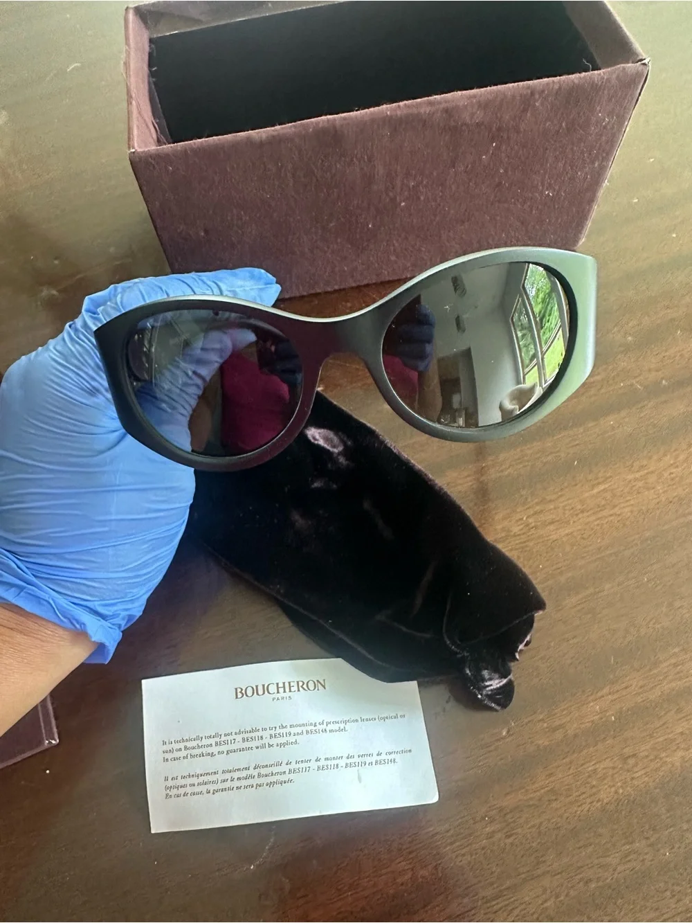 Boucheron Black Sunglasses Case - Protective Eyewear Pouch